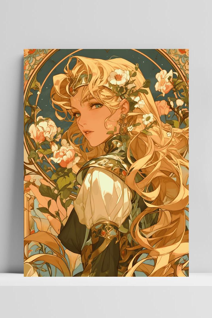 Koningin Anime op 3mm aluminium dibond