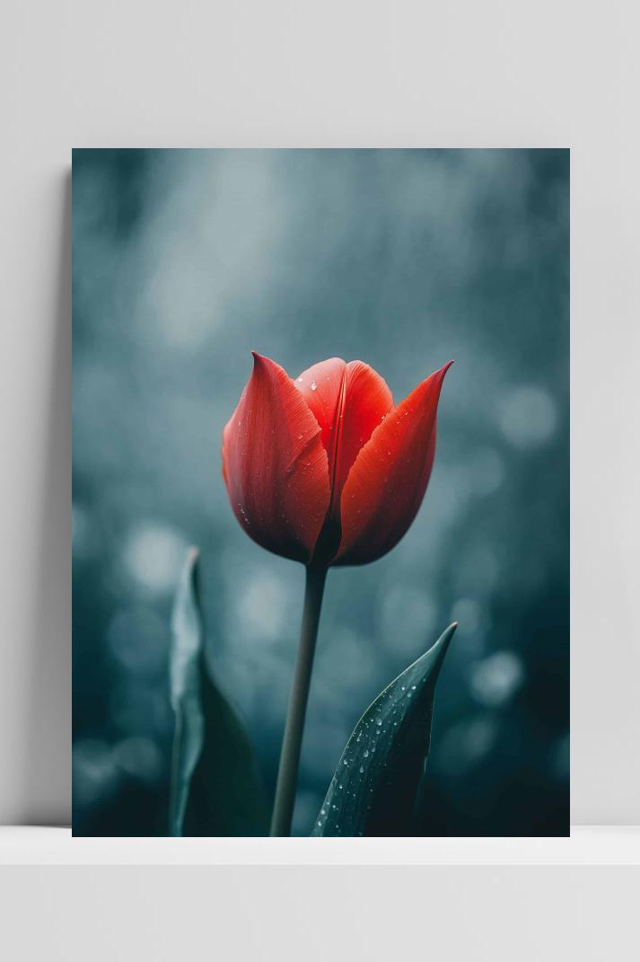Tulp op 3mm aluminium dibond