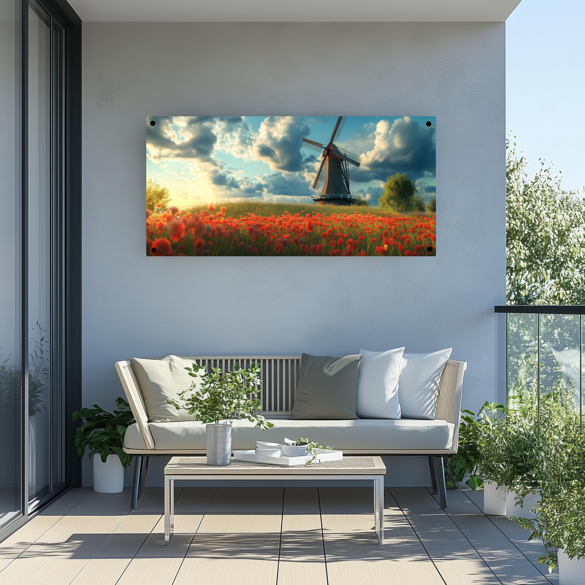 Tuinposter Nederland Windmolen sfeerbeeld 3
