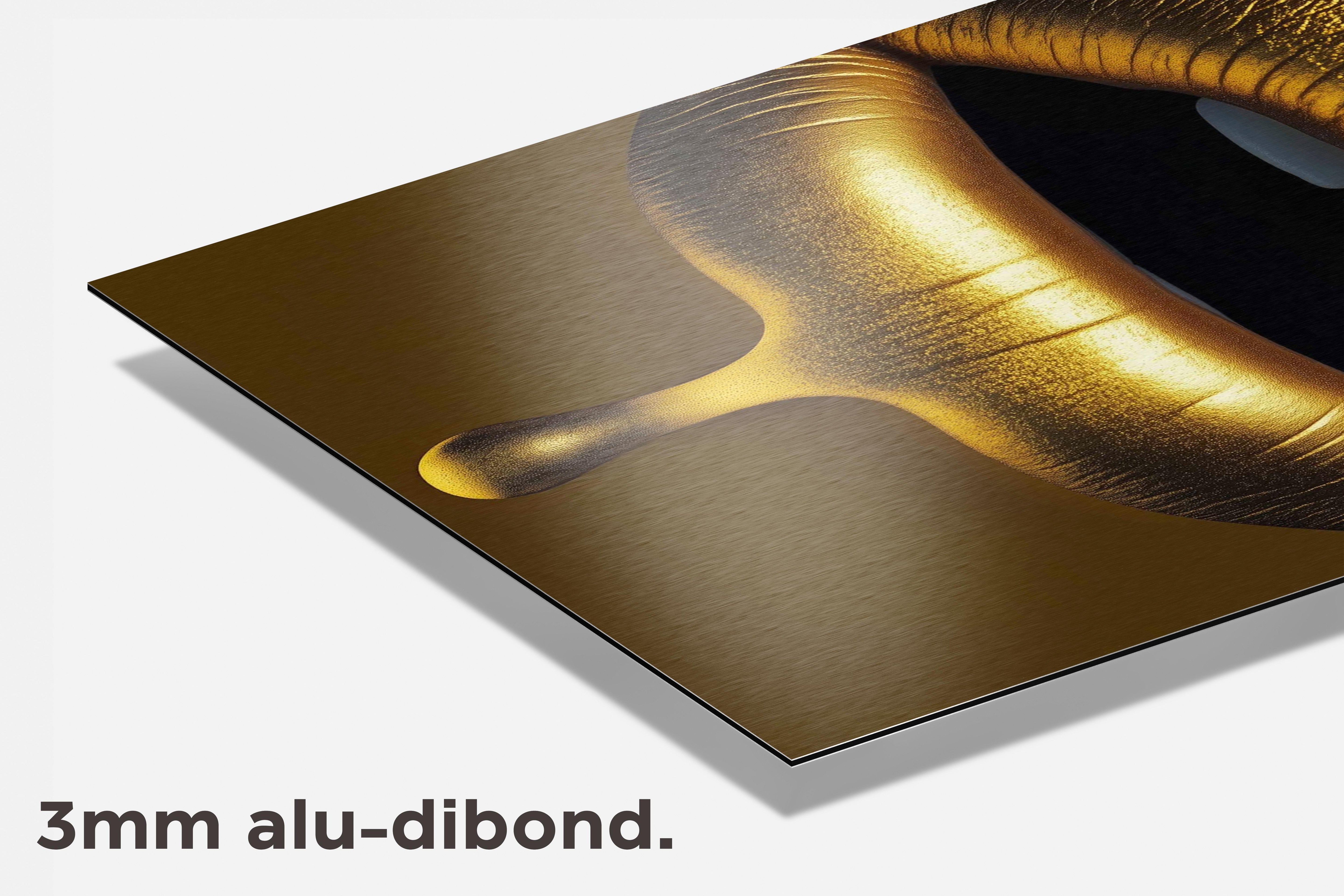 Gouden Lippen dibond detail