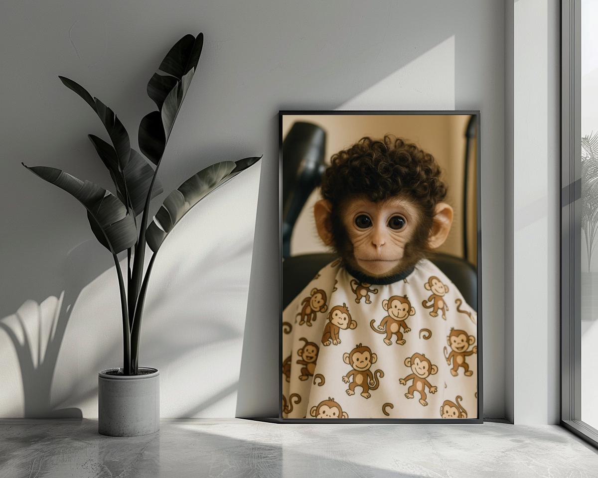 Monkey Haircut poster van 25 Artstreet