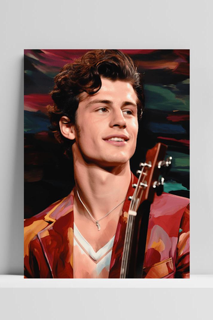 Shawn Mendes op 3mm aluminium dibond