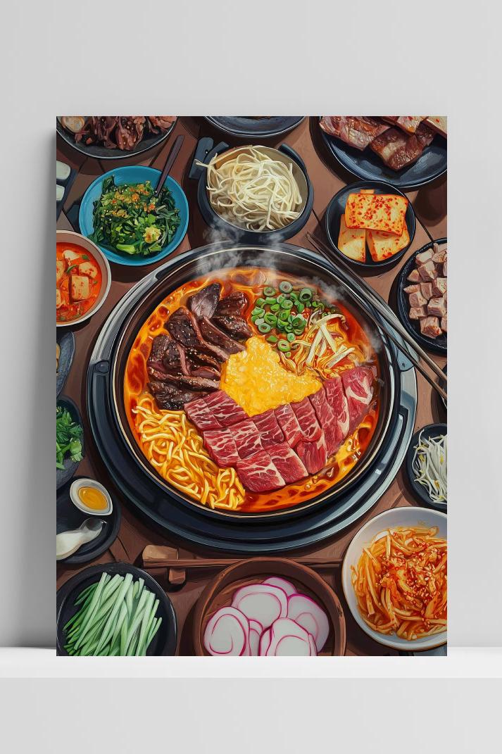 Rundvleesramen op 3mm aluminium dibond