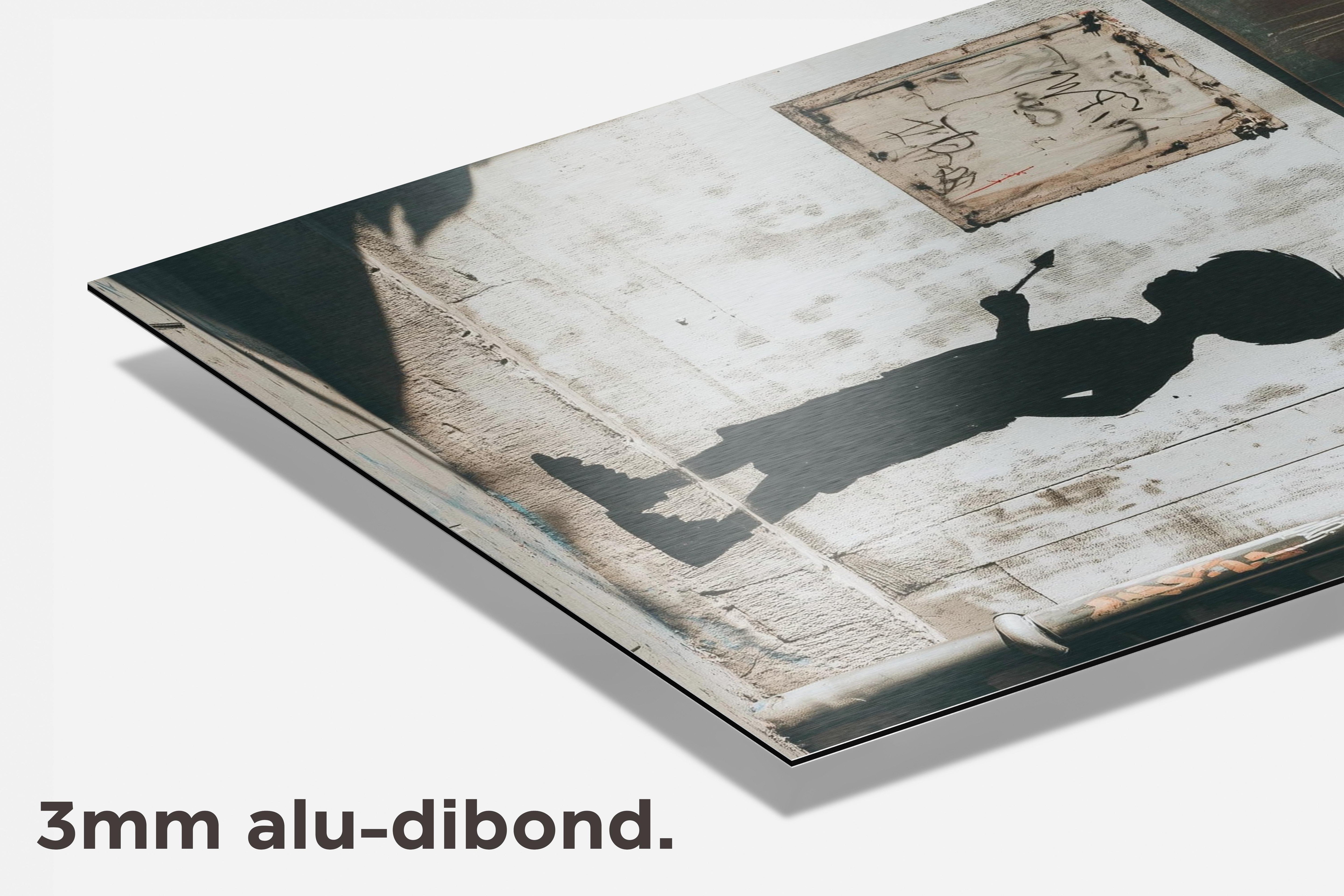 Banksy Jongen dibond detail