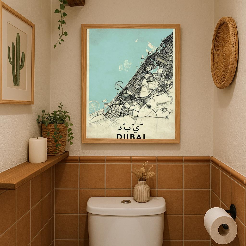 Dubai UAE Vintage poster sfeerbeeld 3
