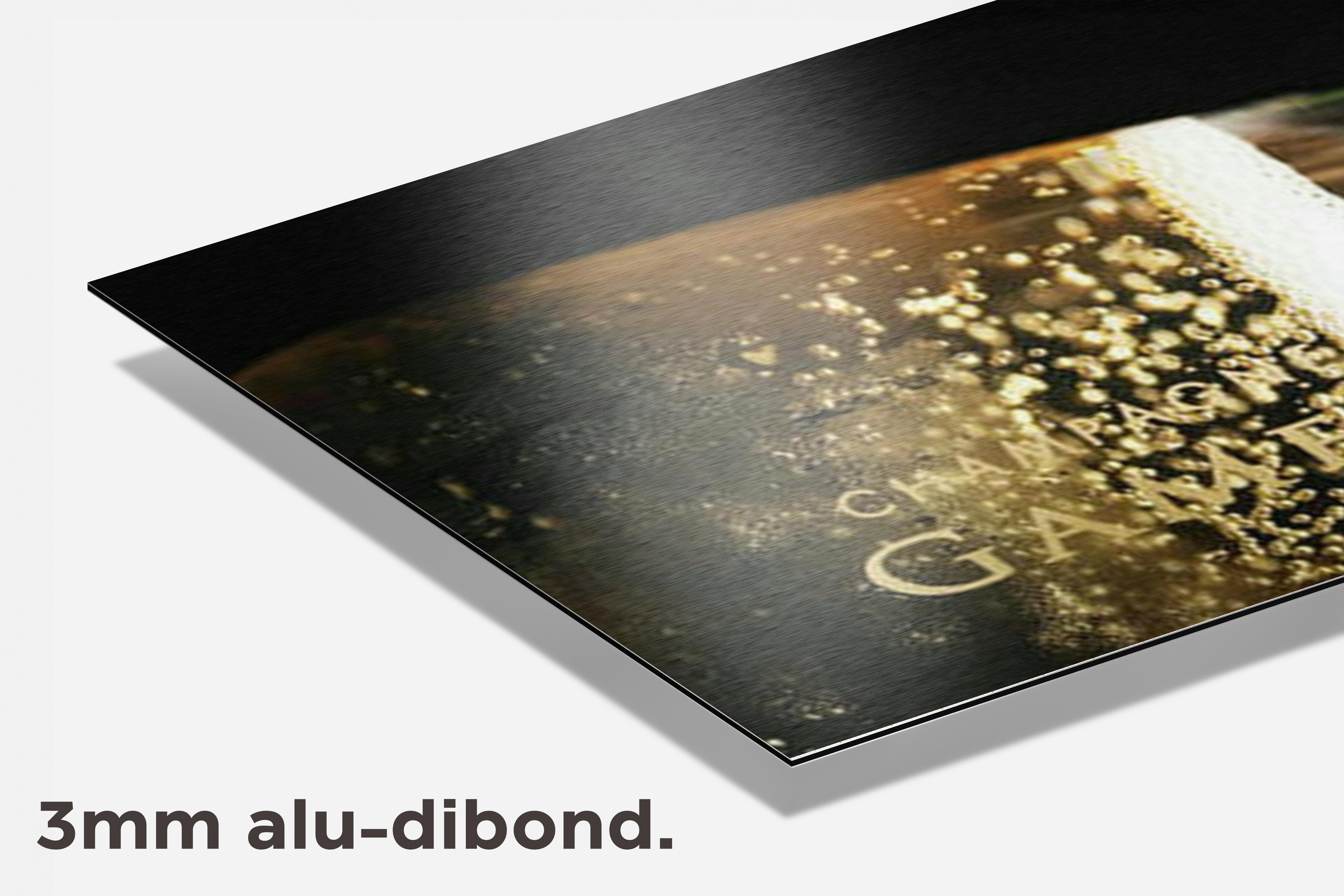 Champagne Bubbels dibond detail