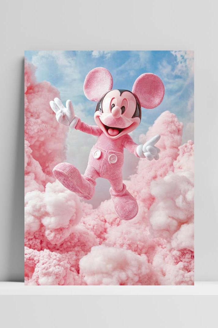 Mickey Mouse op 3mm aluminium dibond
