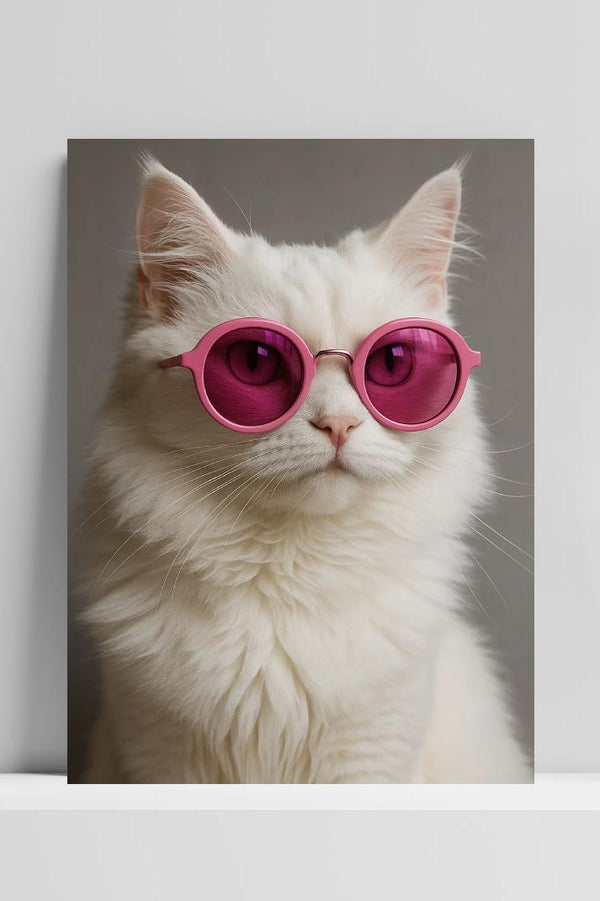 Persian Cat Sunglasses poster