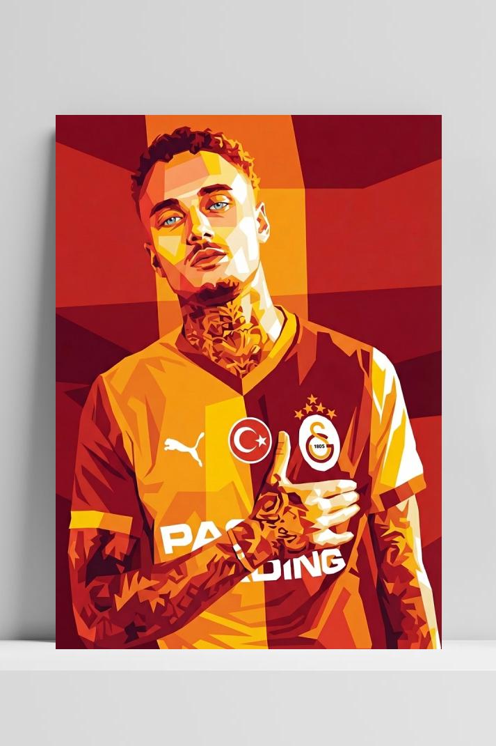 Noa Lang Galatasaray op 3mm aluminium dibond