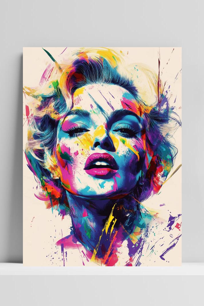 Marilyn Monroe op 3mm aluminium dibond