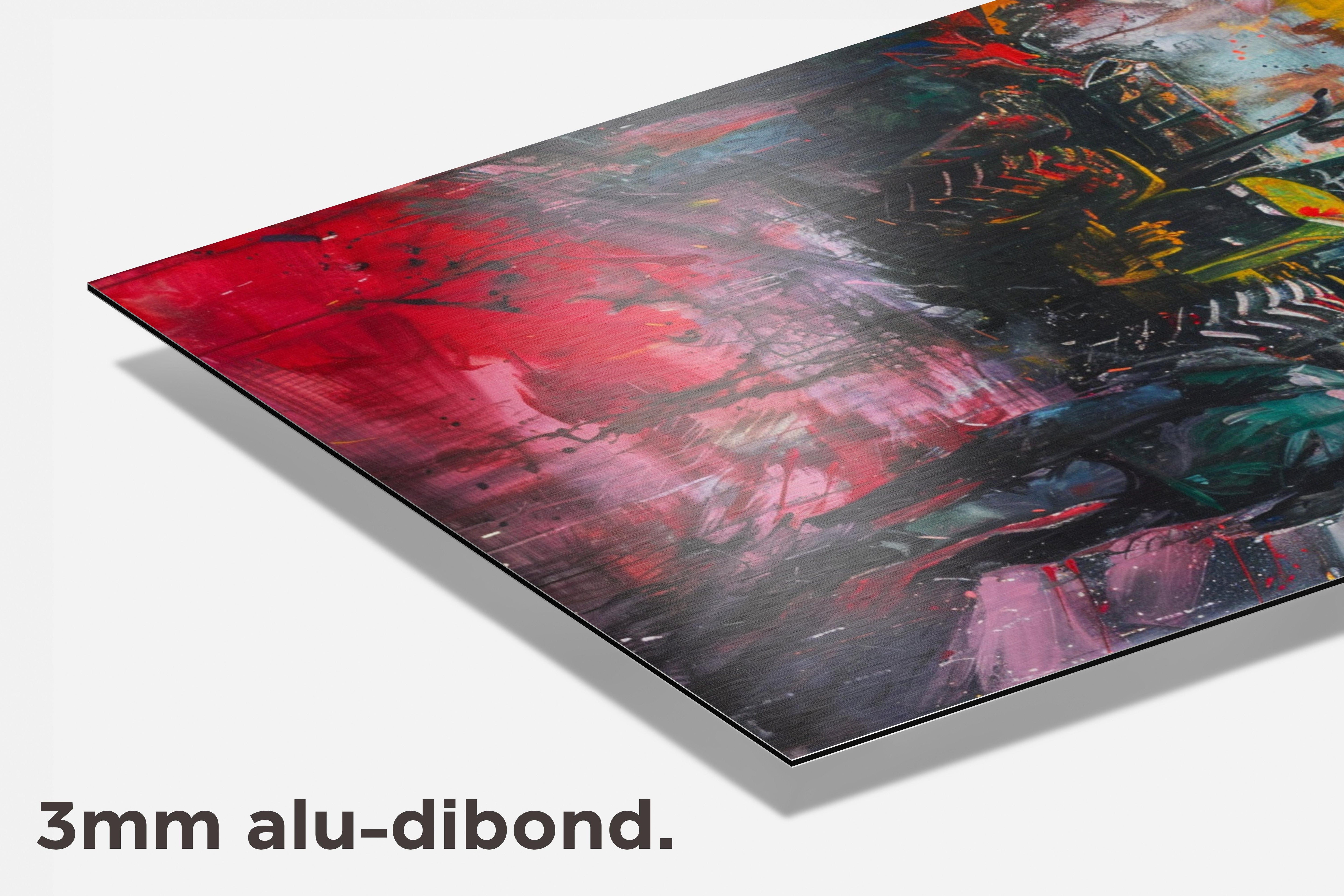 Tractor Aquarel Stijl dibond detail