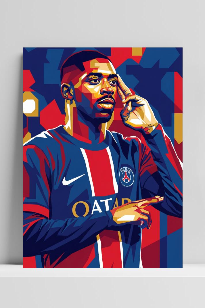Ousmane Dembélé Hand Sign dans un intérieur