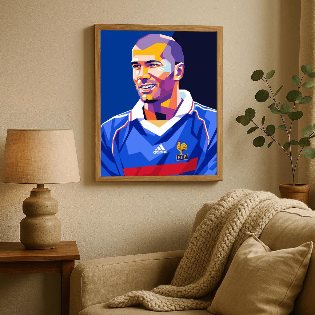 Zidane Blauw poster sfeerbeeld 2