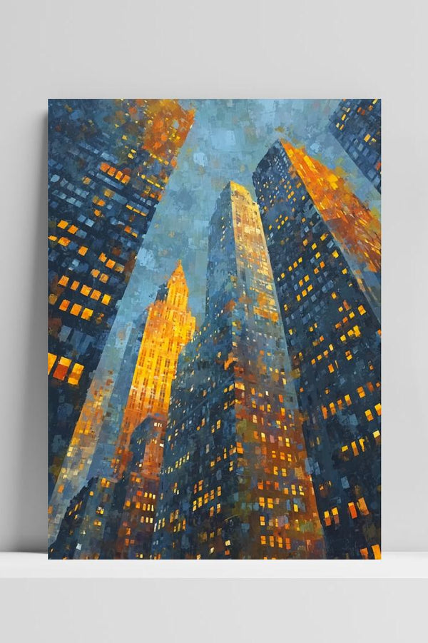 Affiche New Yorlk Buildings Aquarel