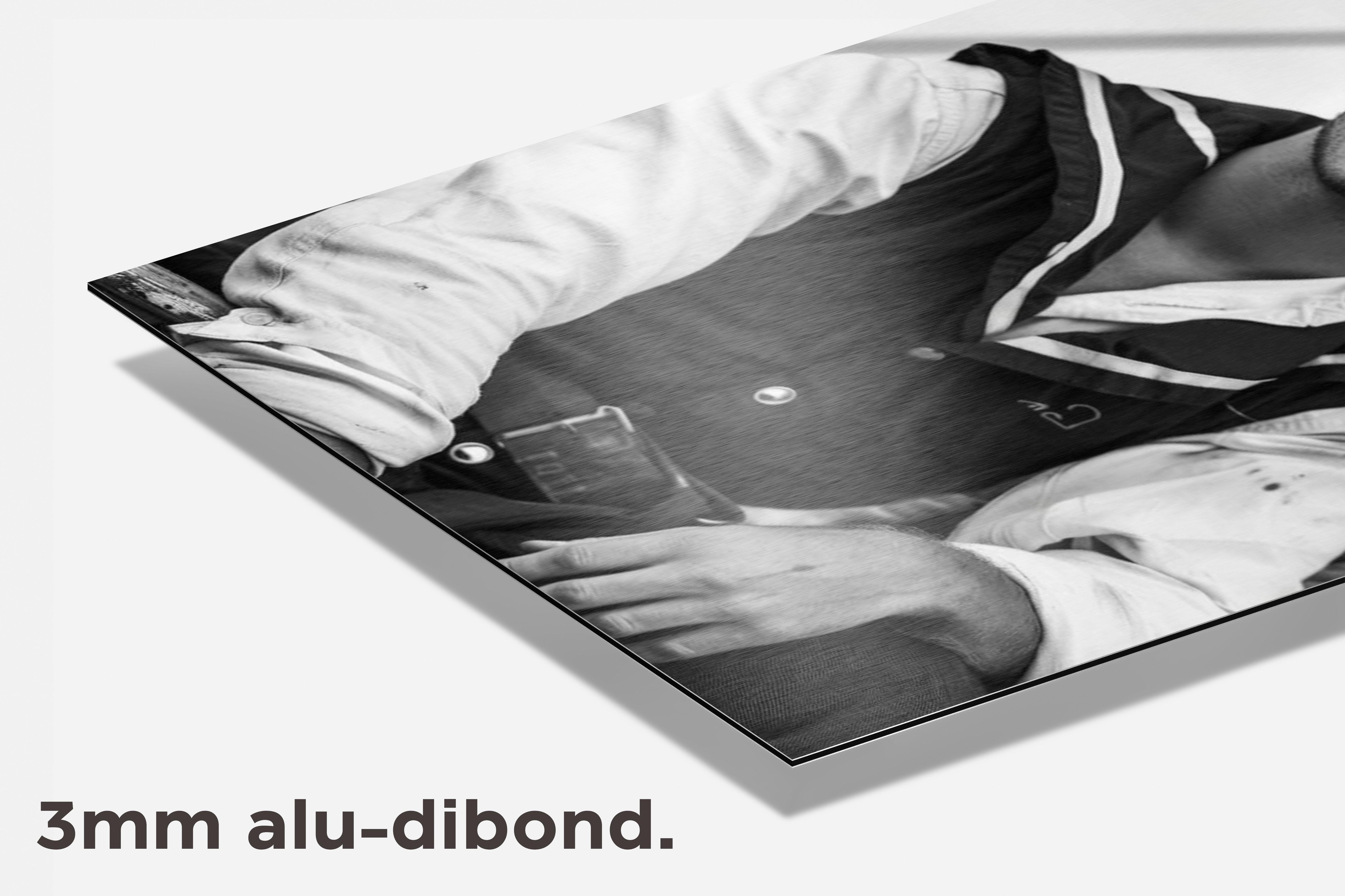 Matroos Zwart Wit dibond detail