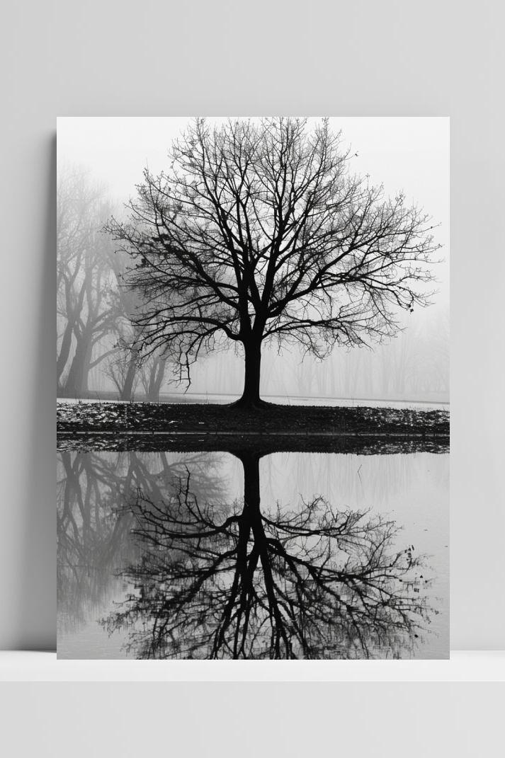 Boom Silhouet op 3mm aluminium dibond