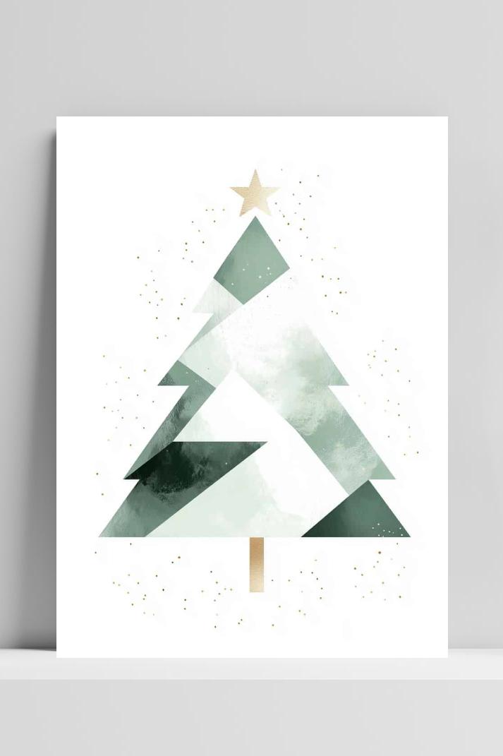 Minimalistische Kerstboom op 3mm aluminium dibond