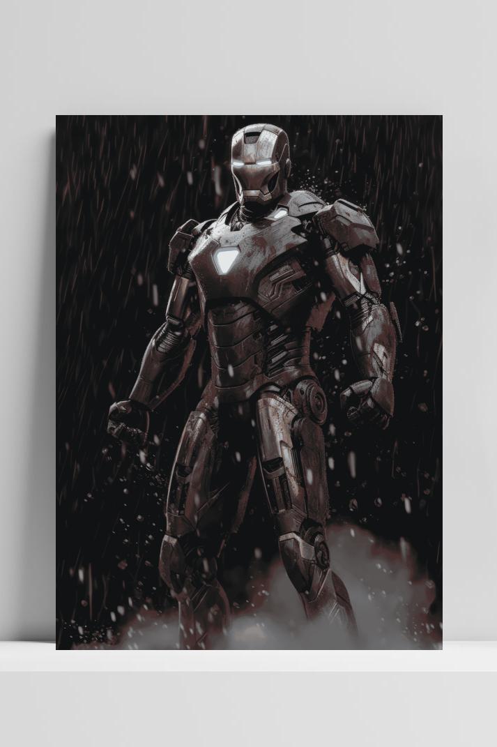 Iron Man Poster op 3mm aluminium dibond