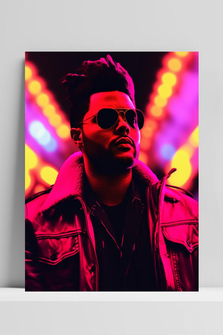 The Weeknd Pop op 3mm aluminium dibond