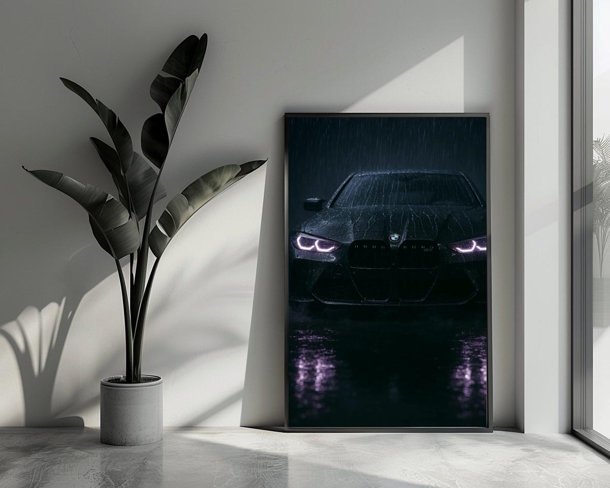 BMW Car Rain poster van 25 Artstreet