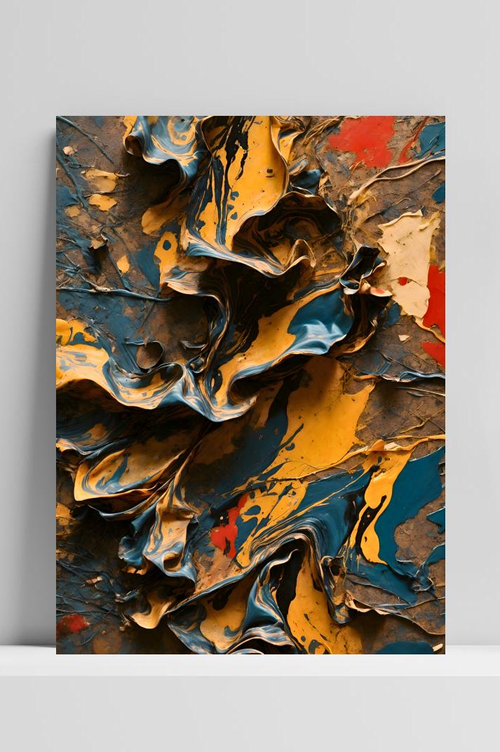Verf Blauw Geel op 3mm aluminium dibond