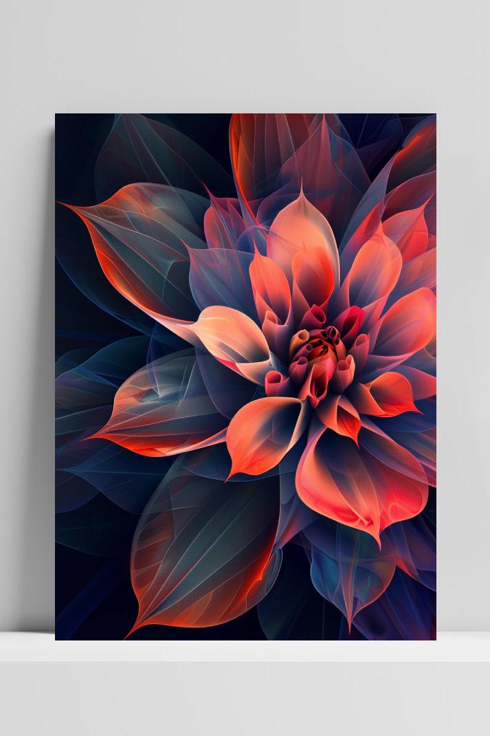 Bloem Kunst op 3mm aluminium dibond