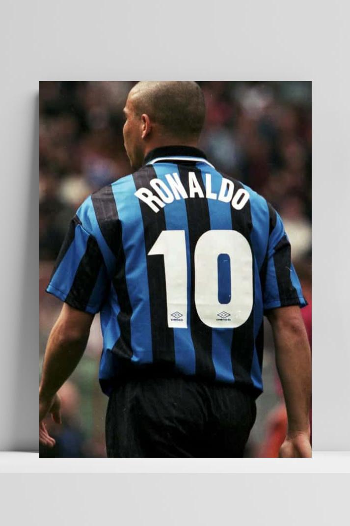 Ronaldo Nazário op 3mm aluminium dibond