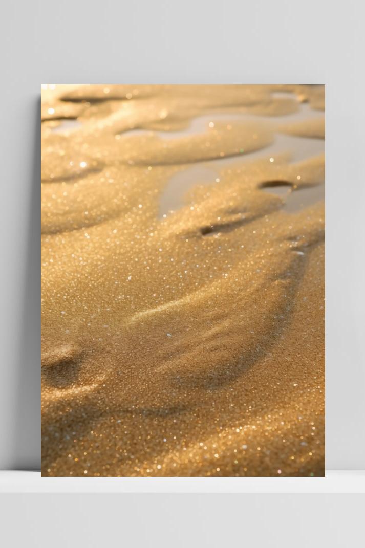 Zand Strand op 3mm aluminium dibond