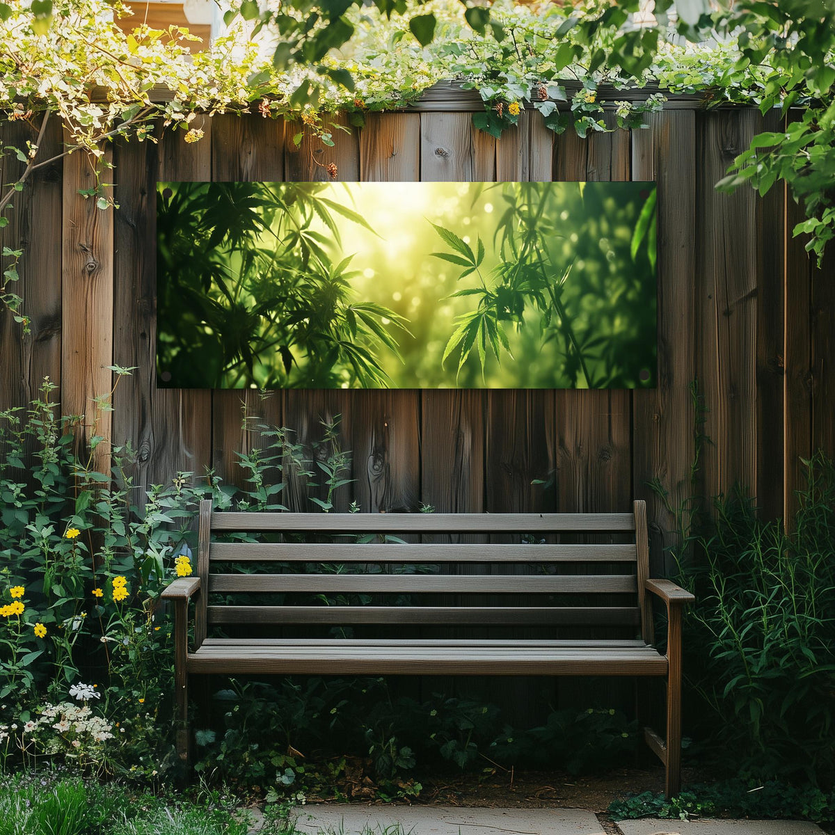 Affiche de jardin Cannabis dans un intérieur