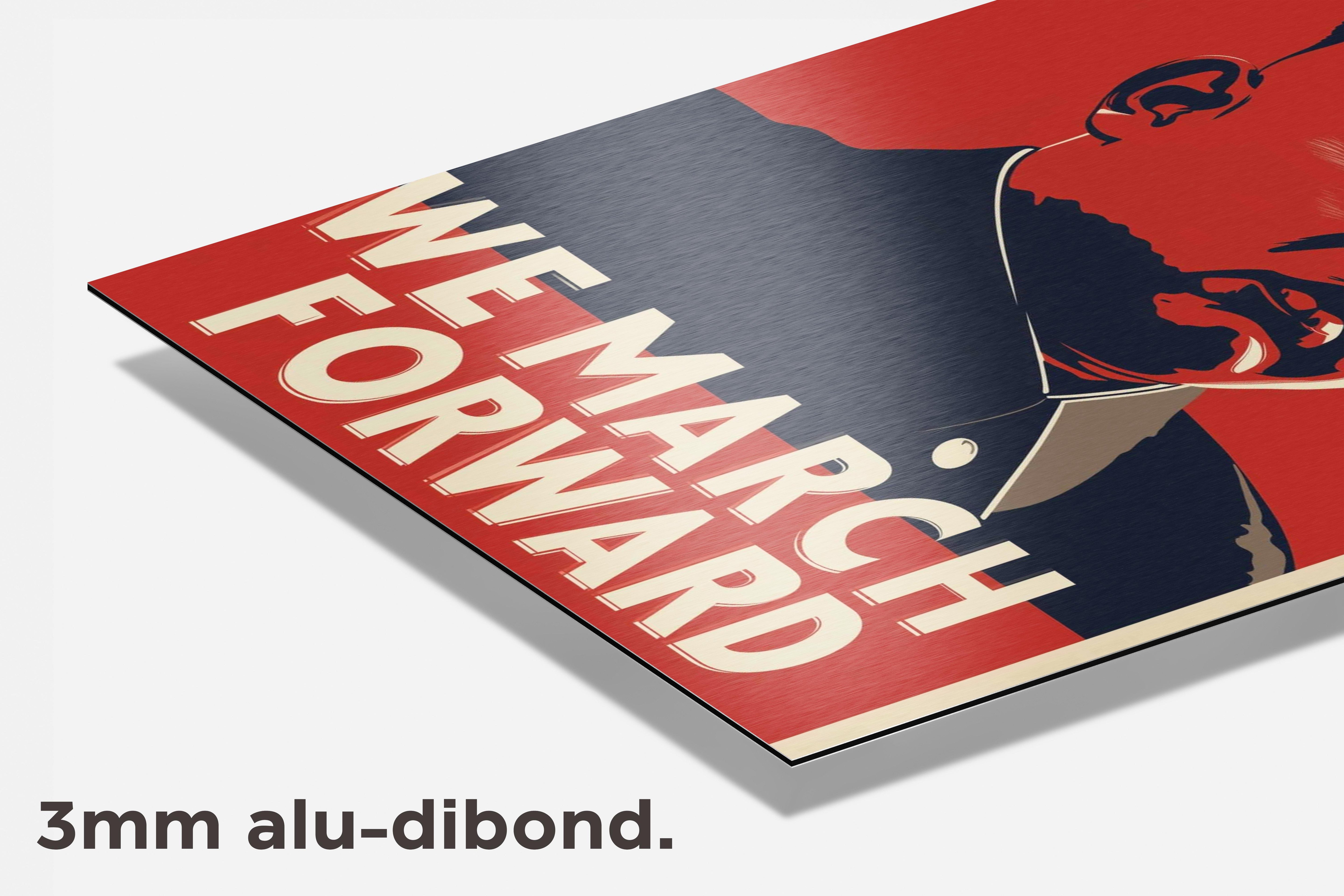 Kim Jong Un dibond detail