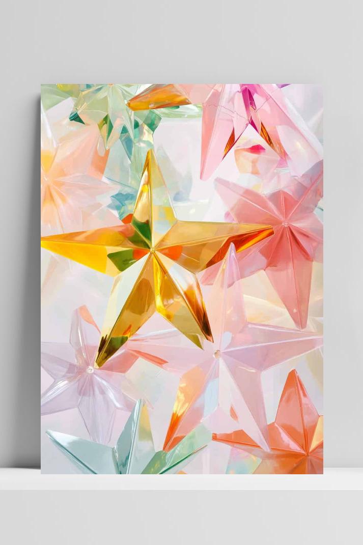 Kerststerren op 3mm aluminium dibond