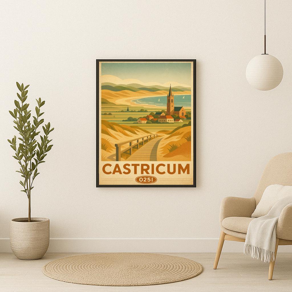Castricum Text Vintage poster sfeerbeeld 2