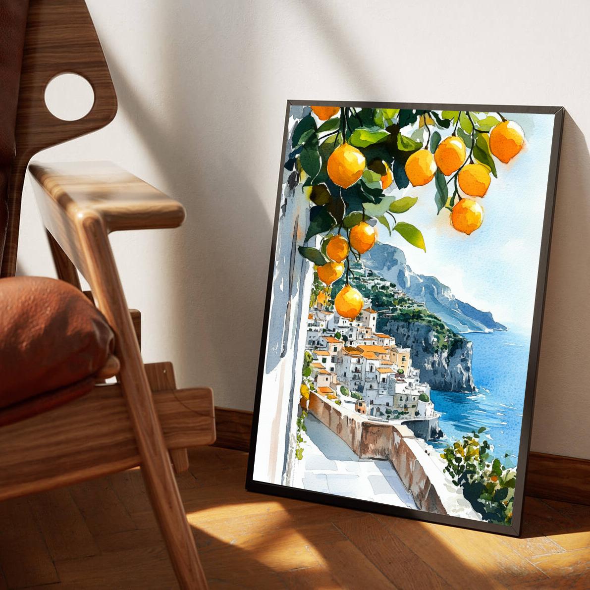 Amalfi Aquarel dans un intérieur