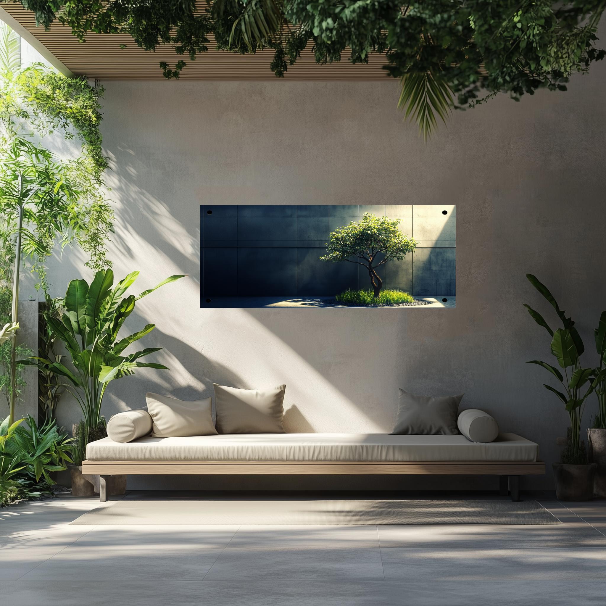 Tuinposter Boom Minimalistisch sfeerbeeld 2