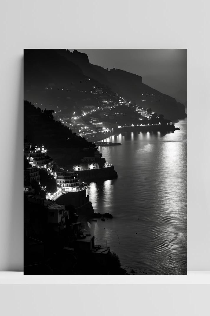 Amalfi Kust op 3mm aluminium dibond