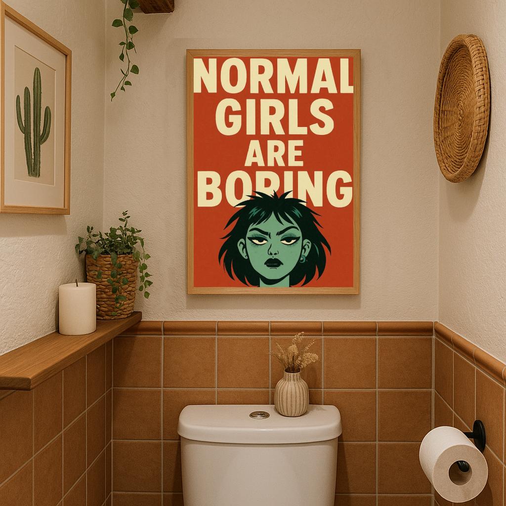 Normal Girls Are Boring Text poster sfeerbeeld 3