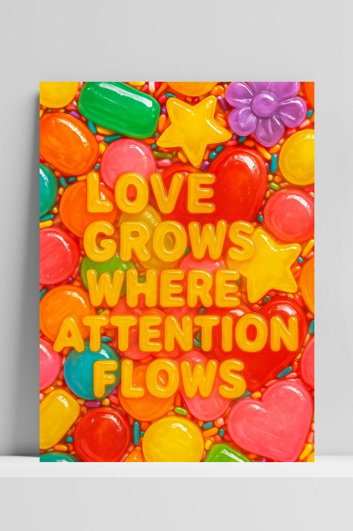 Love Grows Text op 3mm aluminium dibond