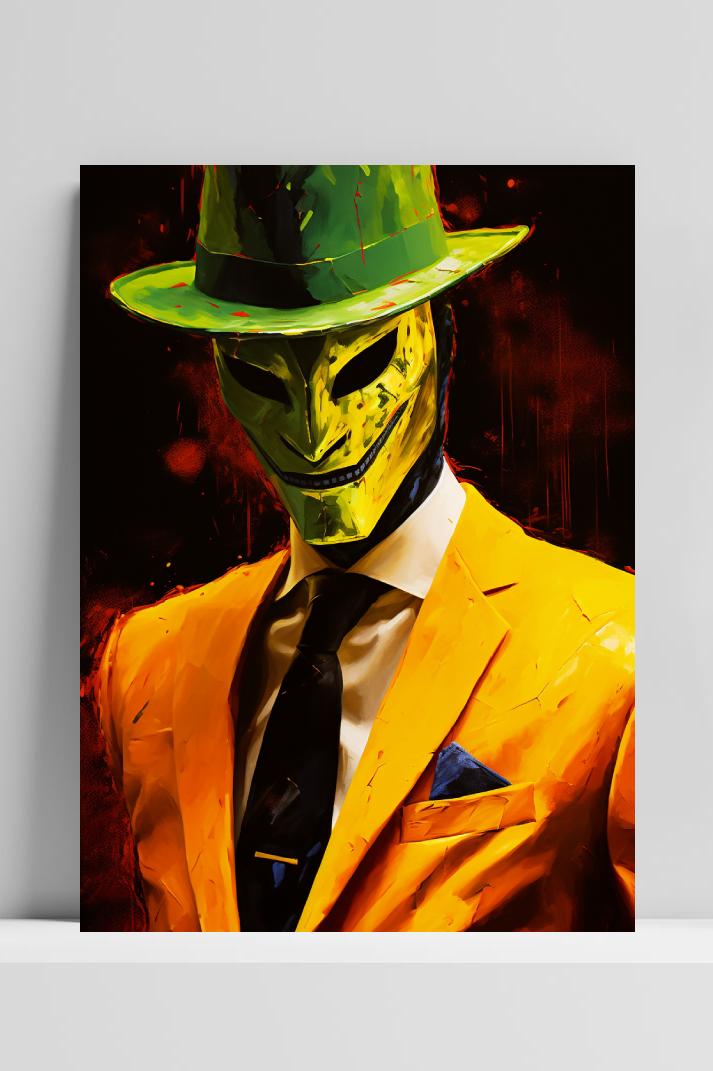 The Mask Abstract op 3mm aluminium dibond