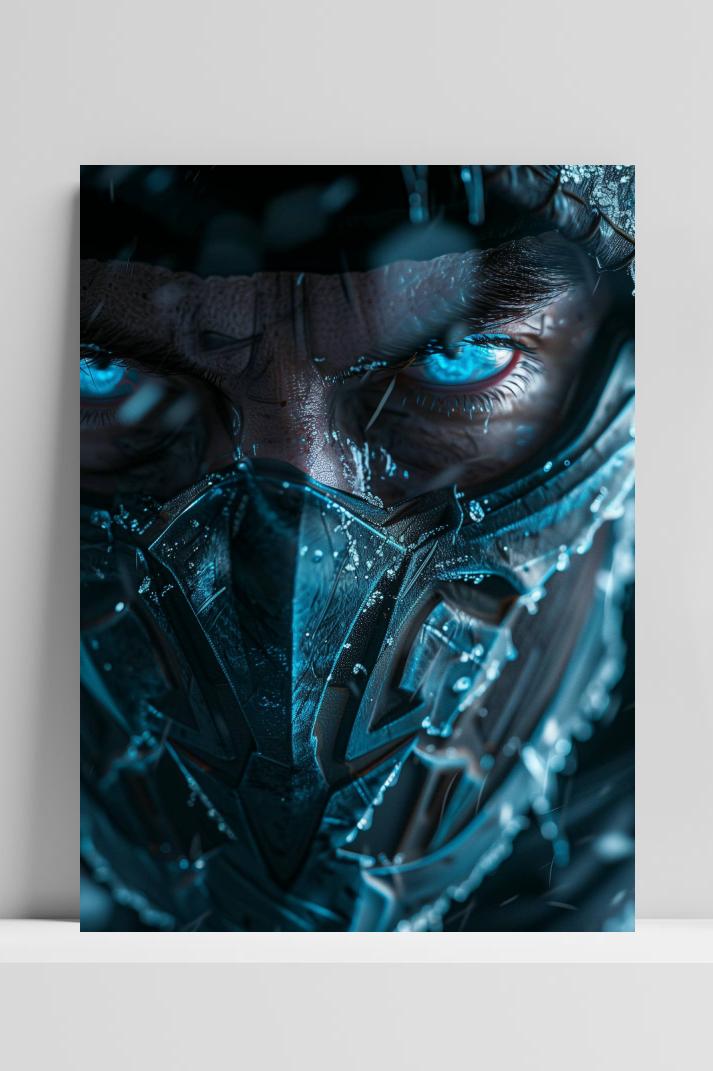 Sub-Zero Mortal Kombat op 3mm aluminium dibond
