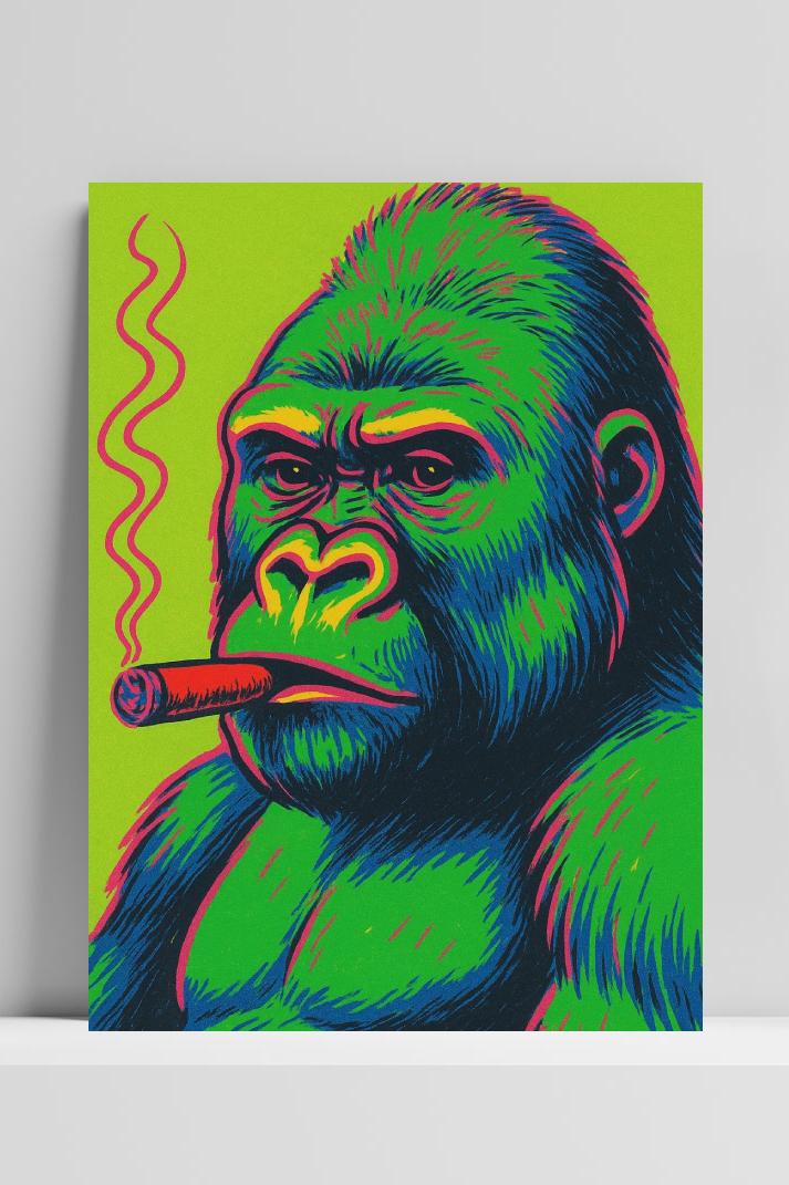 Affiche Gorilla Cigar de 25 Artstreet