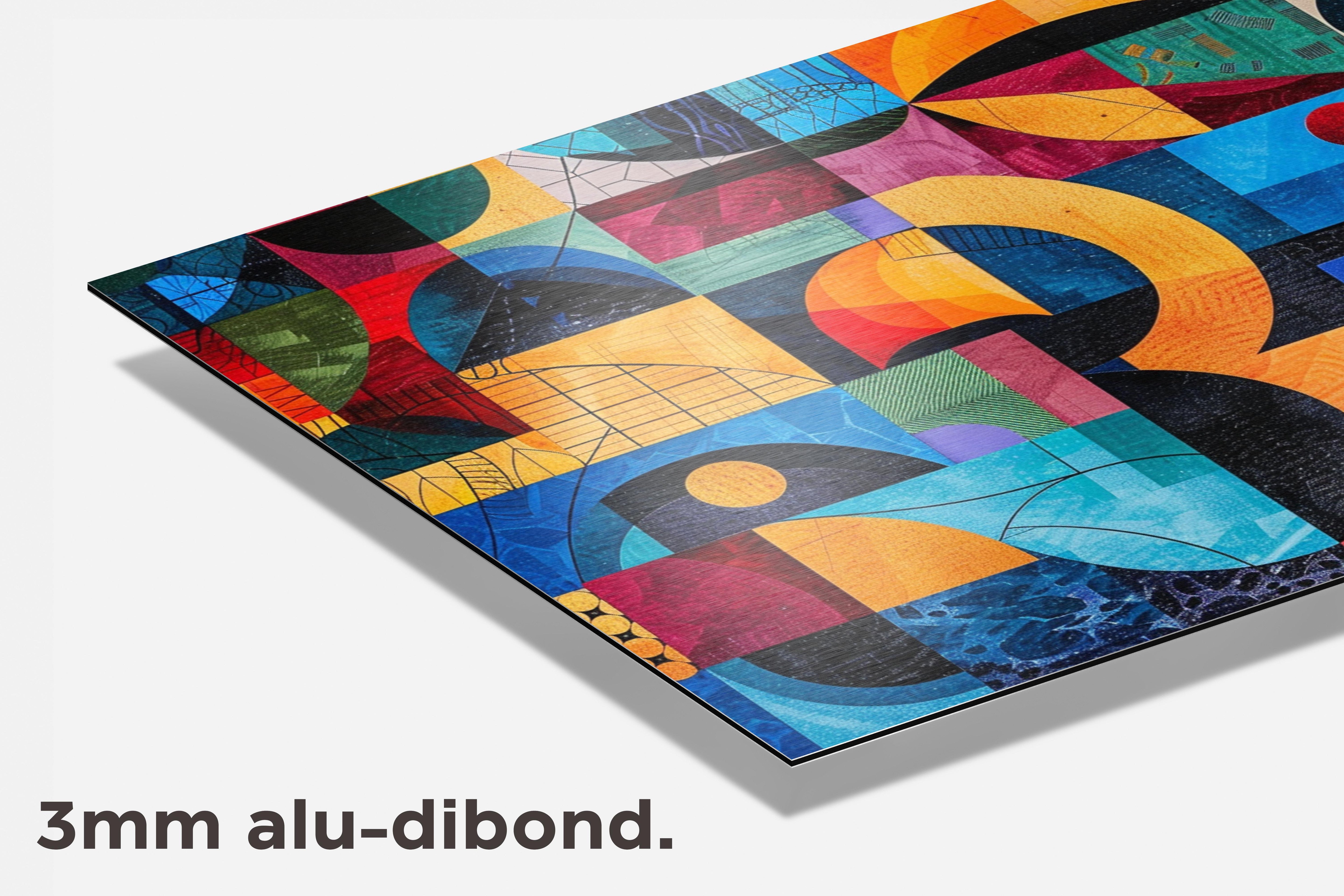 Abstract Kleurrijk dibond detail
