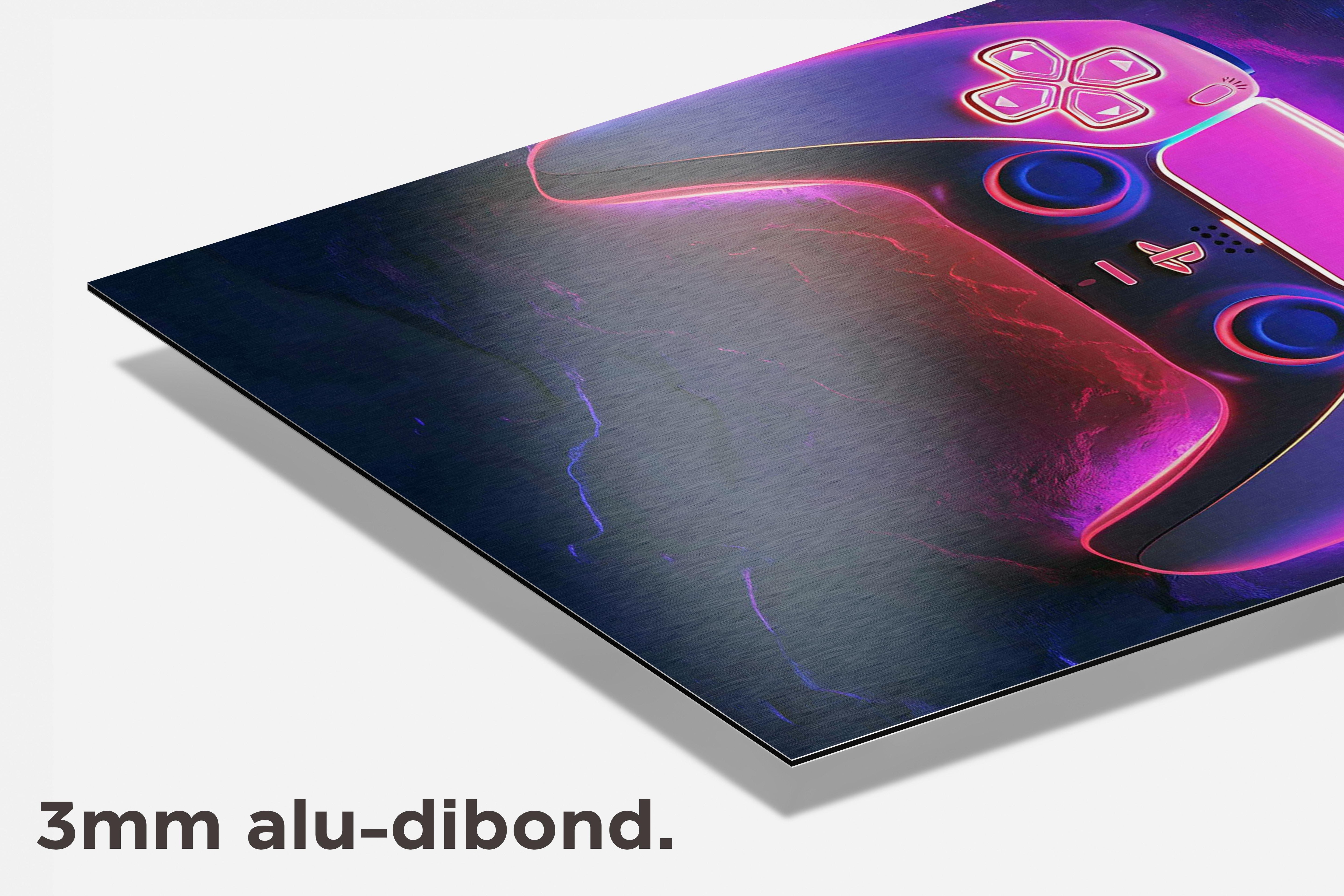 Game Controller Neon dibond detail