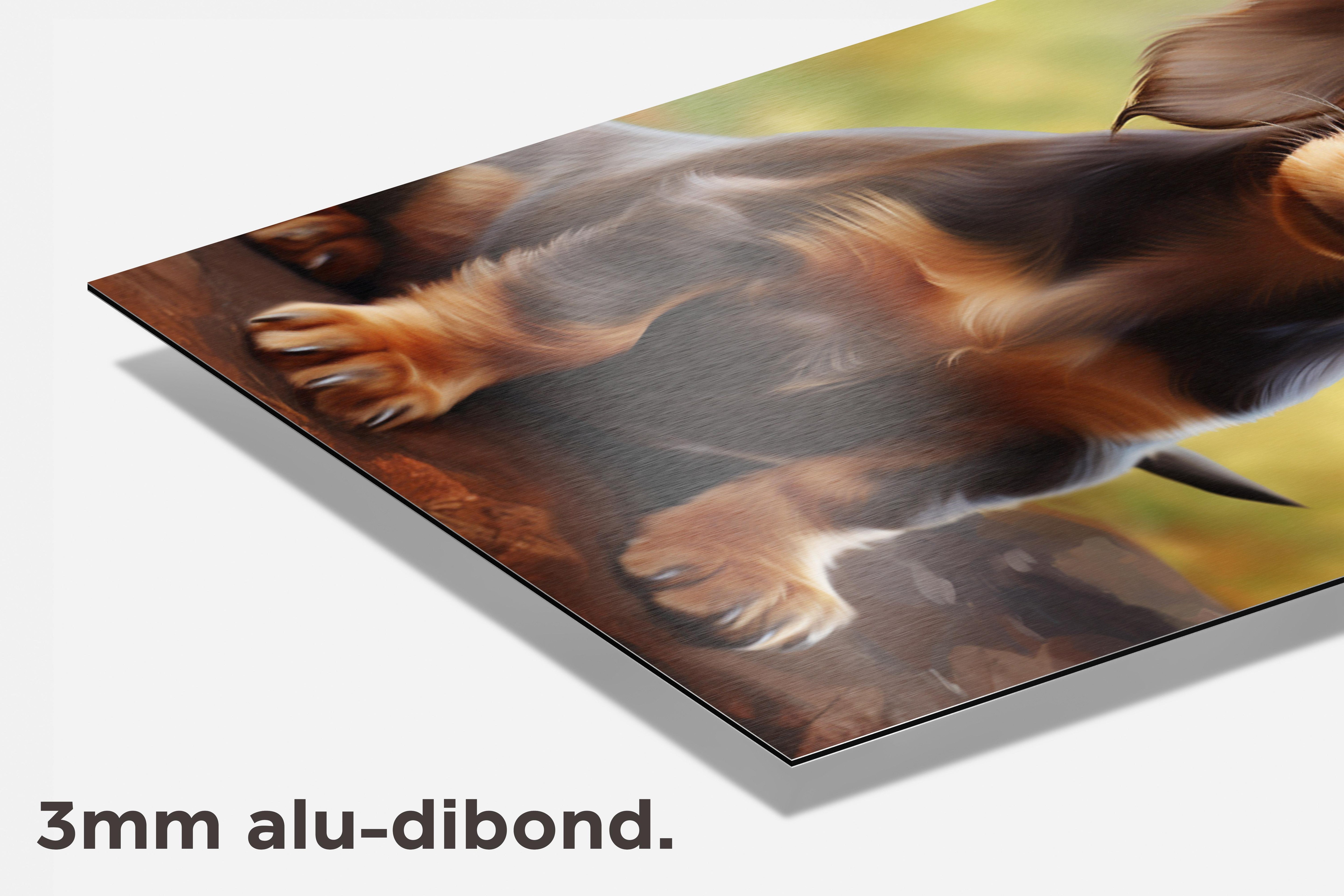 Dachshund dibond detail