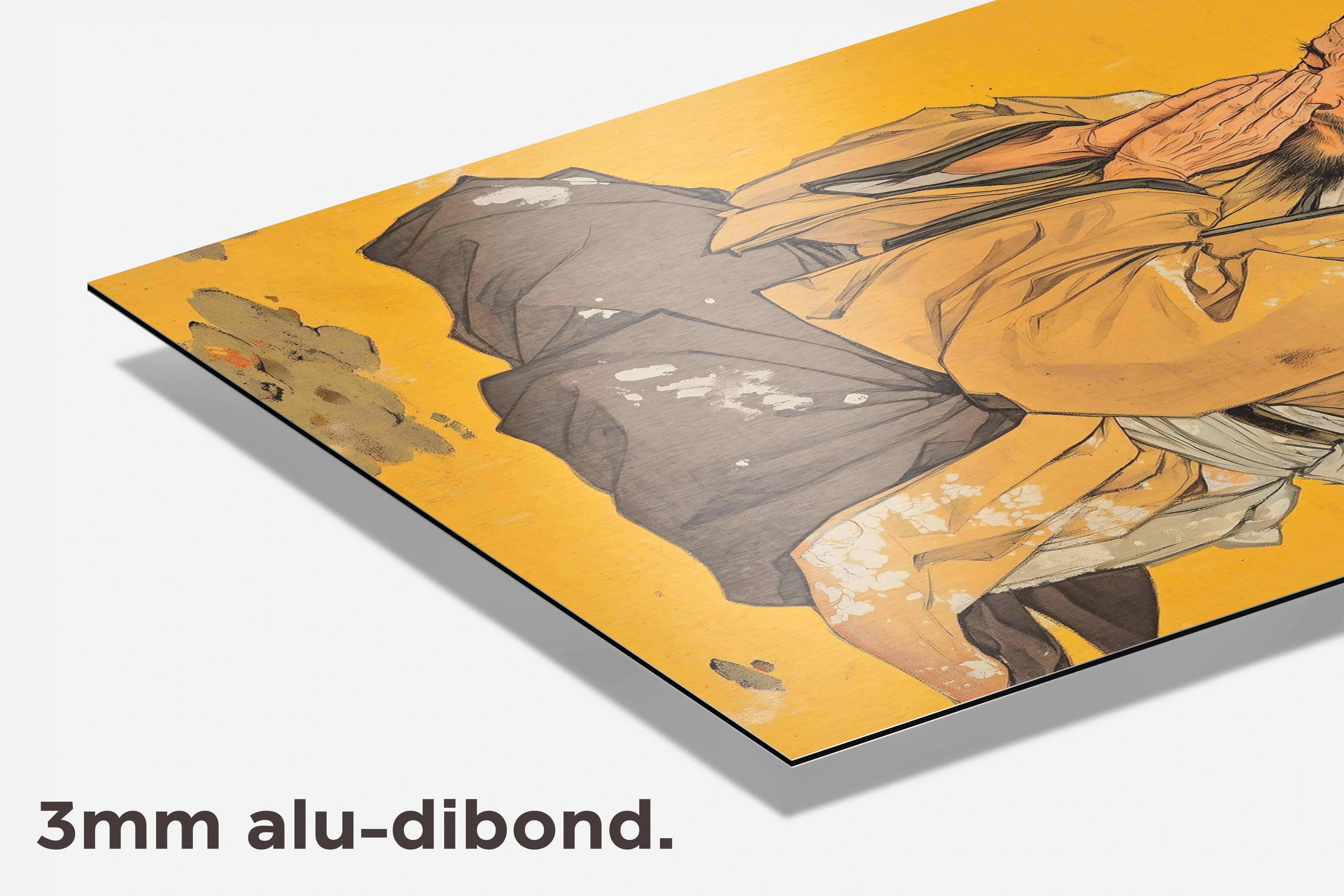 Man Hokusai dibond detail
