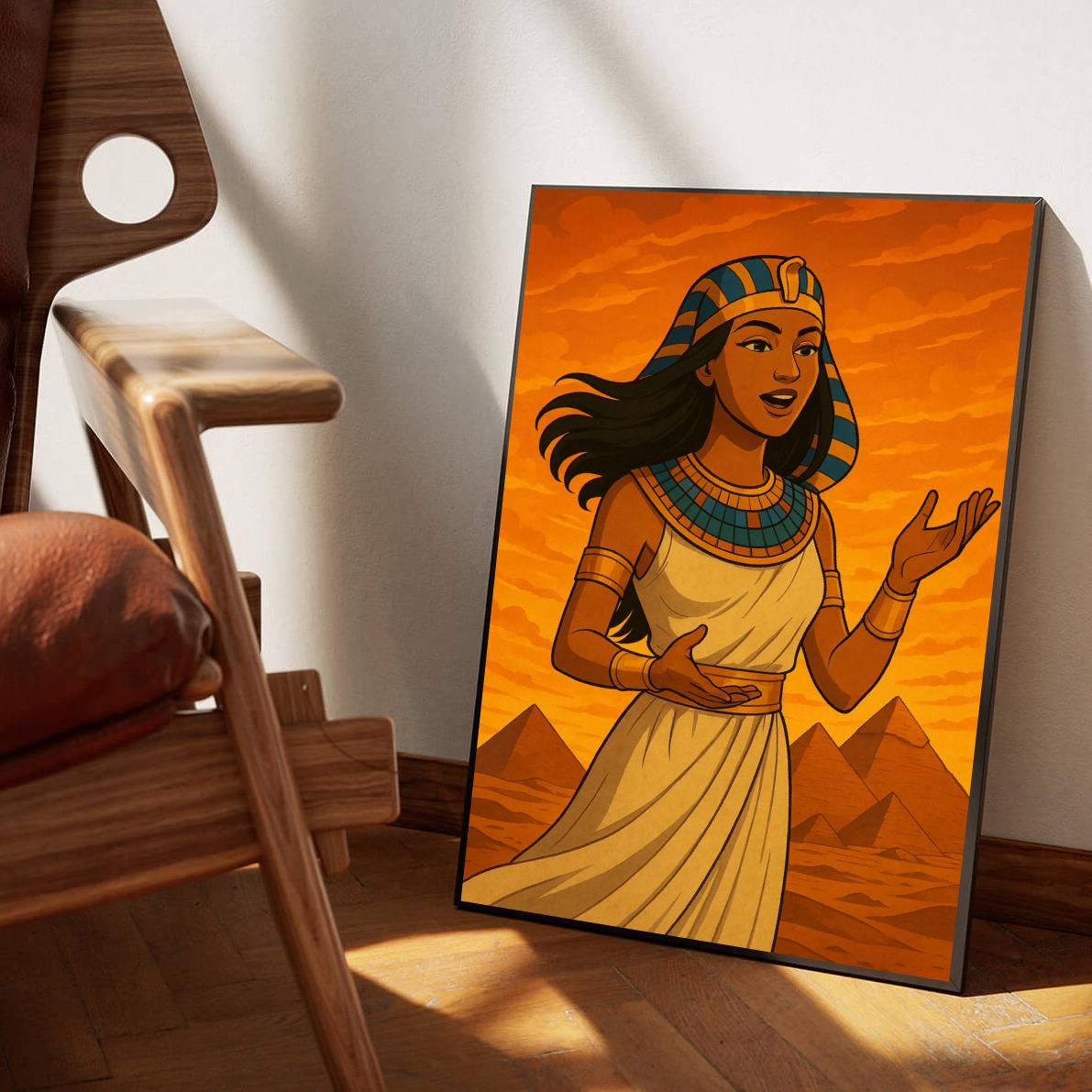 Egyptian Woman Cartoon poster sfeerbeeld 1