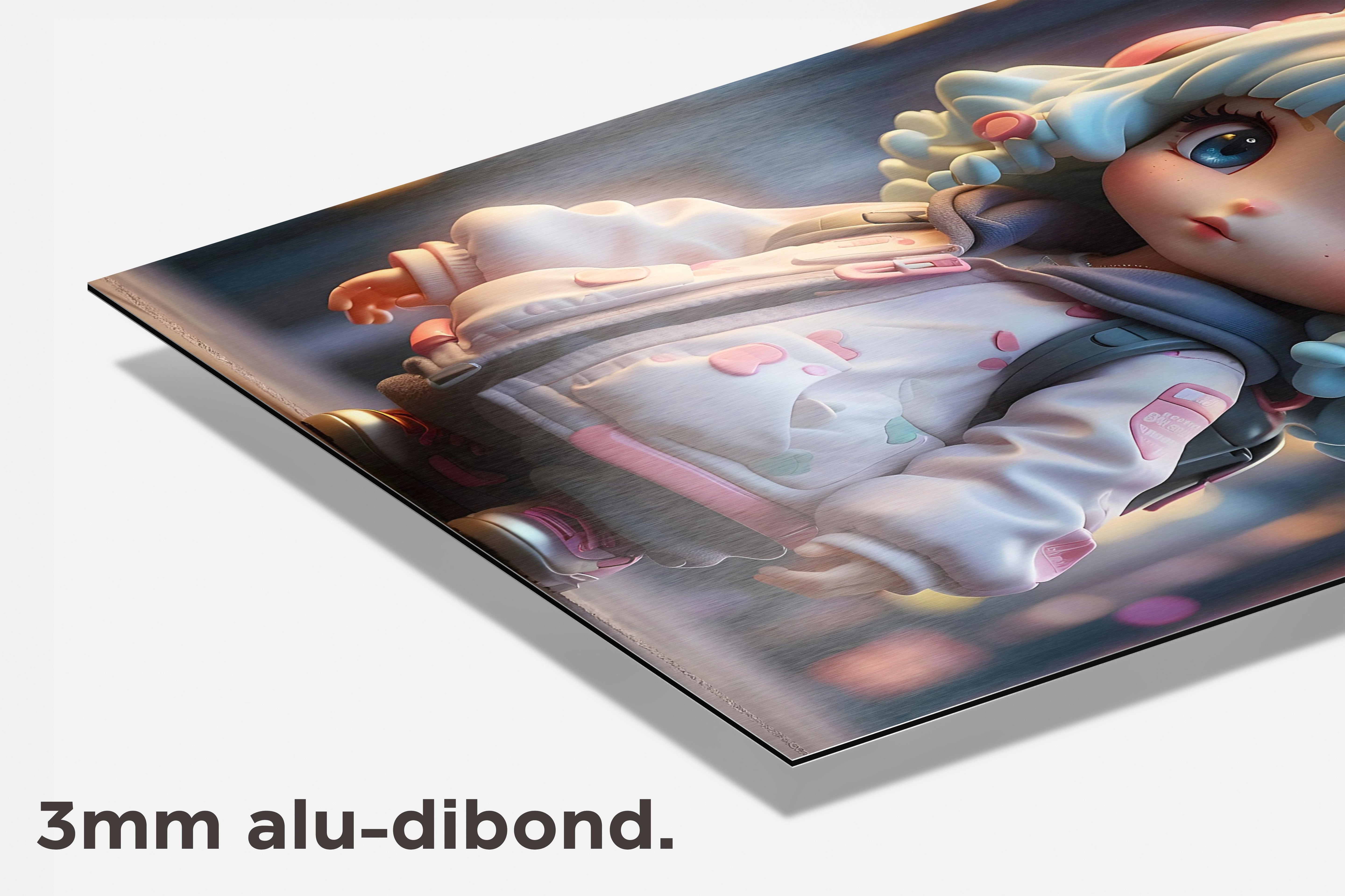 Schattig Meisje dibond detail