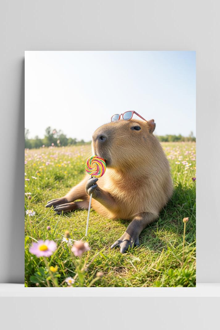 Capybara Lollipop Landscape im Interieur