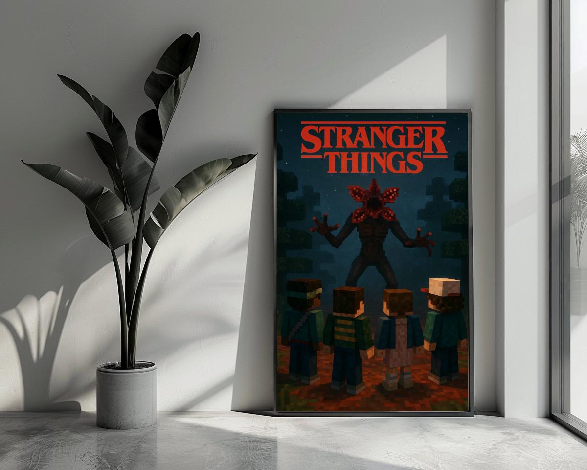 Stranger Things Pixel Text poster van 25 Artstreet