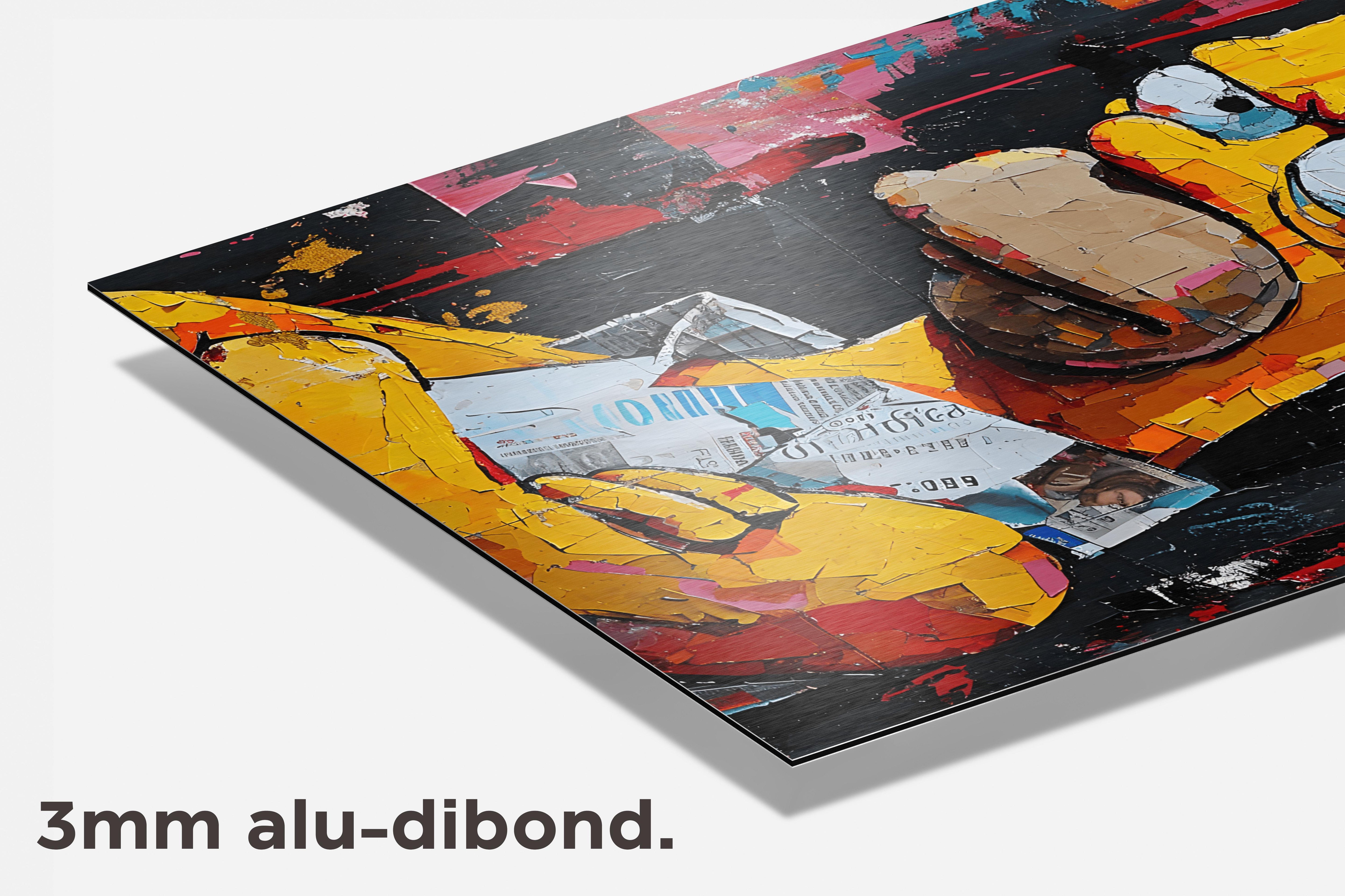 Homer Simpson dibond detail