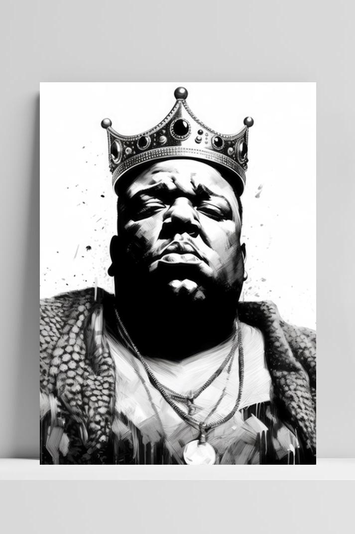 Biggie Smalls op 3mm aluminium dibond